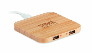 Logotrade promotional product picture of: Bamboo wireless charge pad 5W
